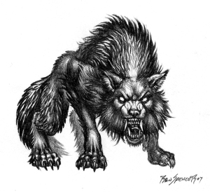 Dreamblade "Wolf Beast" miniature sketch (finished)